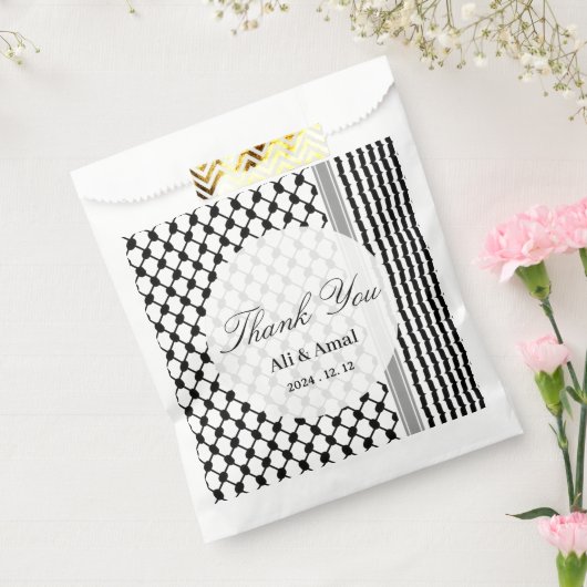 Palestijnse Hatta Keffiyeh bedankt voor jullie bru Bedankzakje (Gezegeld)