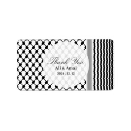 Palestijnse Hatta Keffiyeh bedankt voor jullie bru Etiket