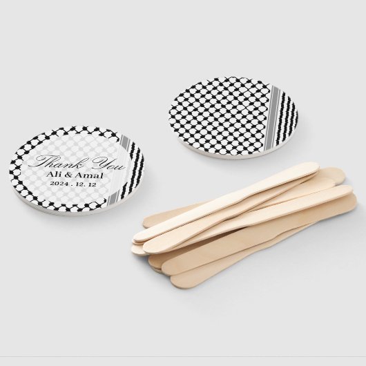 Palestijnse Hatta Keffiyeh bedankt voor jullie bru Handwaaier (Niet-gemonteerd)