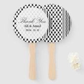 Palestijnse Hatta Keffiyeh bedankt voor jullie bru Handwaaier (Voorkant en achterkant)