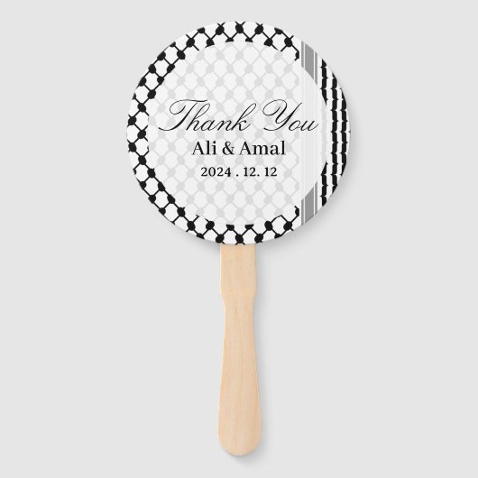 Palestijnse Hatta Keffiyeh bedankt voor jullie bru Handwaaier (Voorkant)