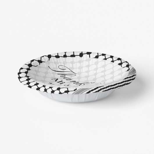 Palestijnse Hatta Keffiyeh bedankt voor jullie bru Papieren Kommen (Gebogen)
