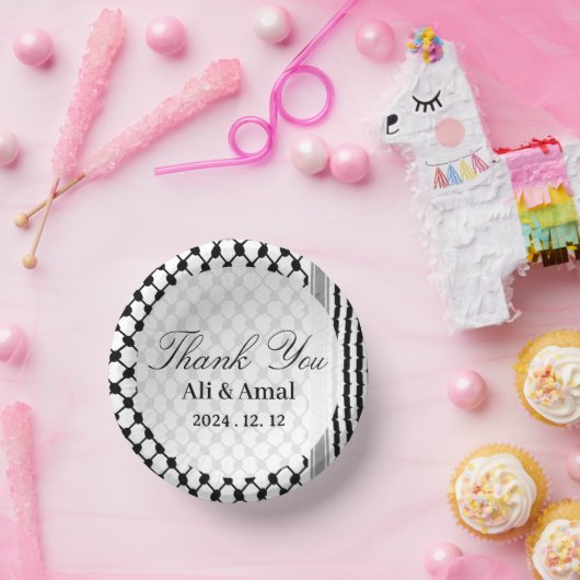 Palestijnse Hatta Keffiyeh bedankt voor jullie bru Papieren Kommen (Feest)