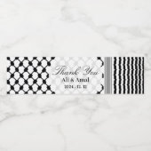 Palestijnse Hatta Keffiyeh bedankt voor jullie bru Waterfles Etiket (Enkel label)