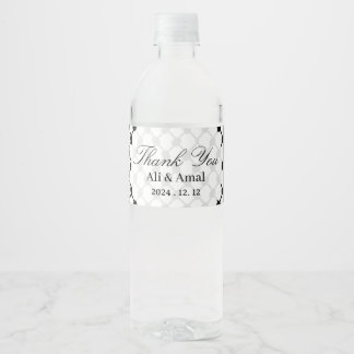 Palestijnse Hatta Keffiyeh bedankt voor jullie bru Waterfles Etiket