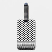 Palestijnse Hatta Keffiyeh Kufiya Folk (2 Patroon) Bagagelabel (Achterkant verticaal)