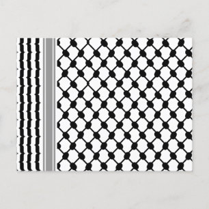 Palestijnse Hatta Keffiyeh Kufiya Folk (2 Patroon) Briefkaart
