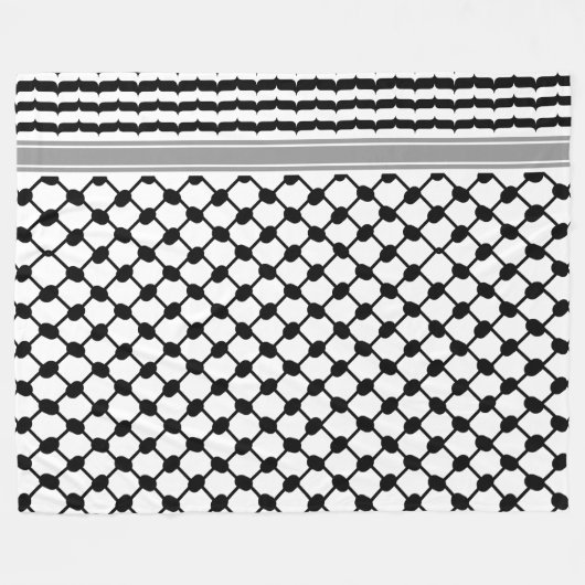 Palestijnse Hatta Keffiyeh Kufiya Folk (2 Patroon) Fleece Deken (Voorkant (Horizontaal))