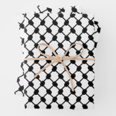 Palestijnse Hatta Keffiyeh Kufiya Folk (2 Patroon) Inpakpapier Vel (In situ)