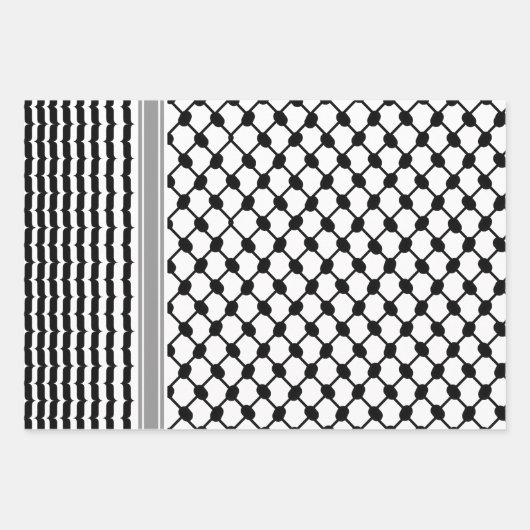 Palestijnse Hatta Keffiyeh Kufiya Folk (2 Patroon) Inpakpapier Vel (Voorkant)