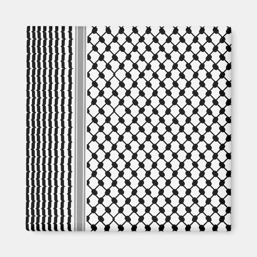 Palestijnse Hatta Keffiyeh Kufiya Folk (2 Patroon) Magneet (Voorkant)