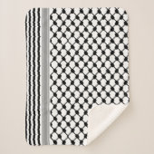 Palestijnse Hatta Keffiyeh Kufiya Folk (2 Patroon) Sherpa Deken (Voorkant)