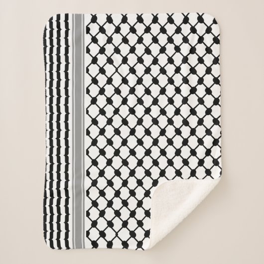 Palestijnse Hatta Keffiyeh Kufiya Folk (2 Patroon) Sherpa Deken (Voorkant)