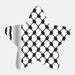 Palestijnse Hatta Keffiyeh Kufiya Folk (2 Patroon) Ster Sticker