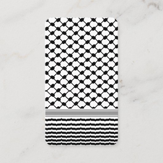 Palestijnse Hatta Keffiyeh Kufiya Folk (2 Patroon) Visitekaartje (Voorkant)