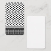 Palestijnse Hatta Keffiyeh Kufiya Folk (2 Patroon) Visitekaartje (Voorkant / Achterkant)