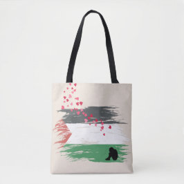 Palestijnse hoop en liefde Canvas tas - Solidarite