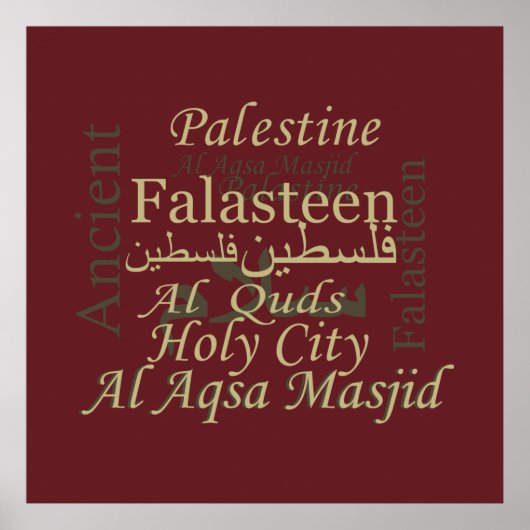 Palestijnse illustratie ontwerp palastinische kuns poster (Voorkant)