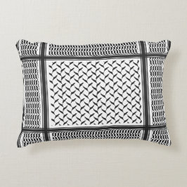 Palestijnse joraanse kuffiya zwarte en witte sjema accent kussen