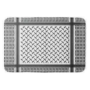 Palestijnse joraanse kuffiya zwarte en witte sjema badmat