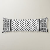 Palestijnse joraanse kuffiya zwarte en witte sjema lichaamskussen (Voorkant)