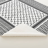 Palestijnse joraanse kuffiya zwarte en witte sjema sherpa deken (3/4)