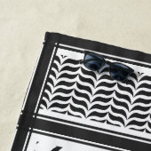 Palestijnse joraanse kuffiya zwarte en witte sjema strandlaken (In situ)