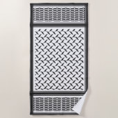 Palestijnse joraanse kuffiya zwarte en witte sjema strandlaken (Voorkant)