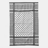 Palestijnse joraanse kuffiya zwarte en witte sjema theedoek (Verticaal)