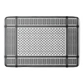 Palestijnse jorraanse kuffiya zwarte en witte shem badmat (Voorkant)