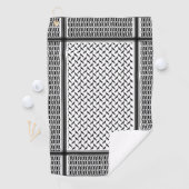 Palestijnse jorraanse kuffiya zwarte en witte shem golfhanddoek (Insitu)