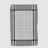 Palestijnse jorraanse kuffiya zwarte en witte shem golfhanddoek (Voorkant)