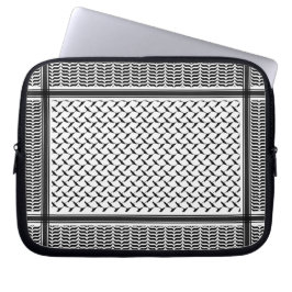 Palestijnse jorraanse kuffiya zwarte en witte shem laptop sleeve