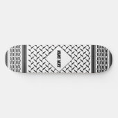 Palestijnse jorraanse kuffiya zwarte en witte shem persoonlijk skateboard (Horizontaal)