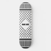 Palestijnse jorraanse kuffiya zwarte en witte shem persoonlijk skateboard (Voorkant)