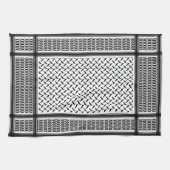 Palestijnse jorraanse kuffiya zwarte en witte shem theedoek (Horizontaal)