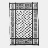 Palestijnse jorraanse kuffiya zwarte en witte shem theedoek (Verticaal)