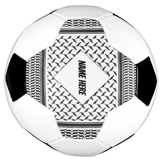 Palestijnse jorraanse kuffiya zwarte en witte shem voetbal (Gedraaid)