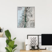 Palestijnse kaart 1889, Midden-Oosten Poster (Thuiskantoor)