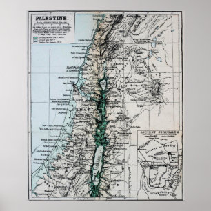 Palestijnse kaart 1889, Midden-Oosten Poster