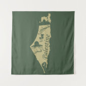 Palestijnse kaart illustratie ontwerp palastinisch wandkleed (Voorkant)