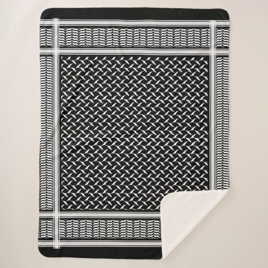 Palestijnse kaart kuffiya sherpa deken (Voorkant)