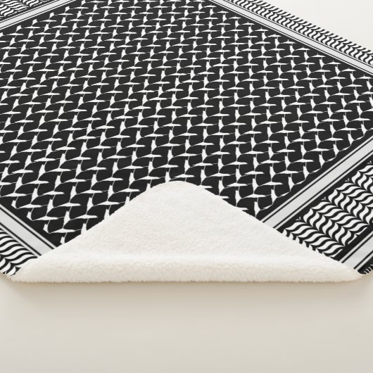 Palestijnse kaart kuffiya sherpa deken (3/4)