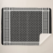 Palestijnse kaart kuffiya sherpa deken (Voorkant (horizontaal))