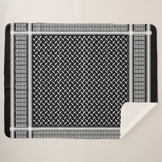 Palestijnse kaart kuffiya sherpa deken (Voorkant (horizontaal))