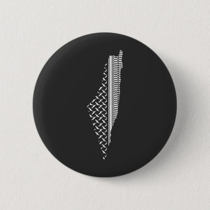 Palestijnse kaart met traditioneel patroon ronde button 5,7 cm