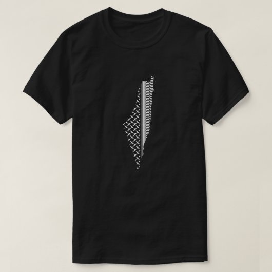 Palestijnse kaart met traditioneel patroon t-shirt (Design voorkant)
