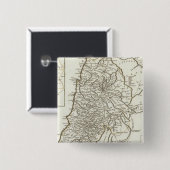 Palestijnse kaart vierkante button 5,1 cm (Voorkant /achterkant)