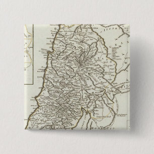 Palestijnse kaart vierkante button 5,1 cm