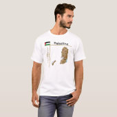 Palestijnse kaart + vlag + titel T-shirt (Voorkant volledig)